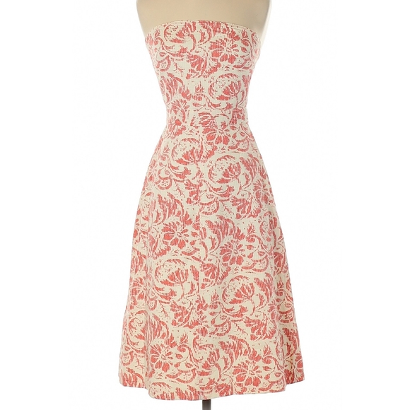J. Crew Coral Strapless Dress